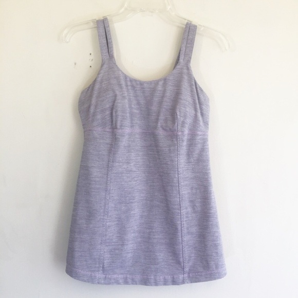 lululemon athletica Tops - Lululemon Strength Tank Lilac Heathered Coal Wee G